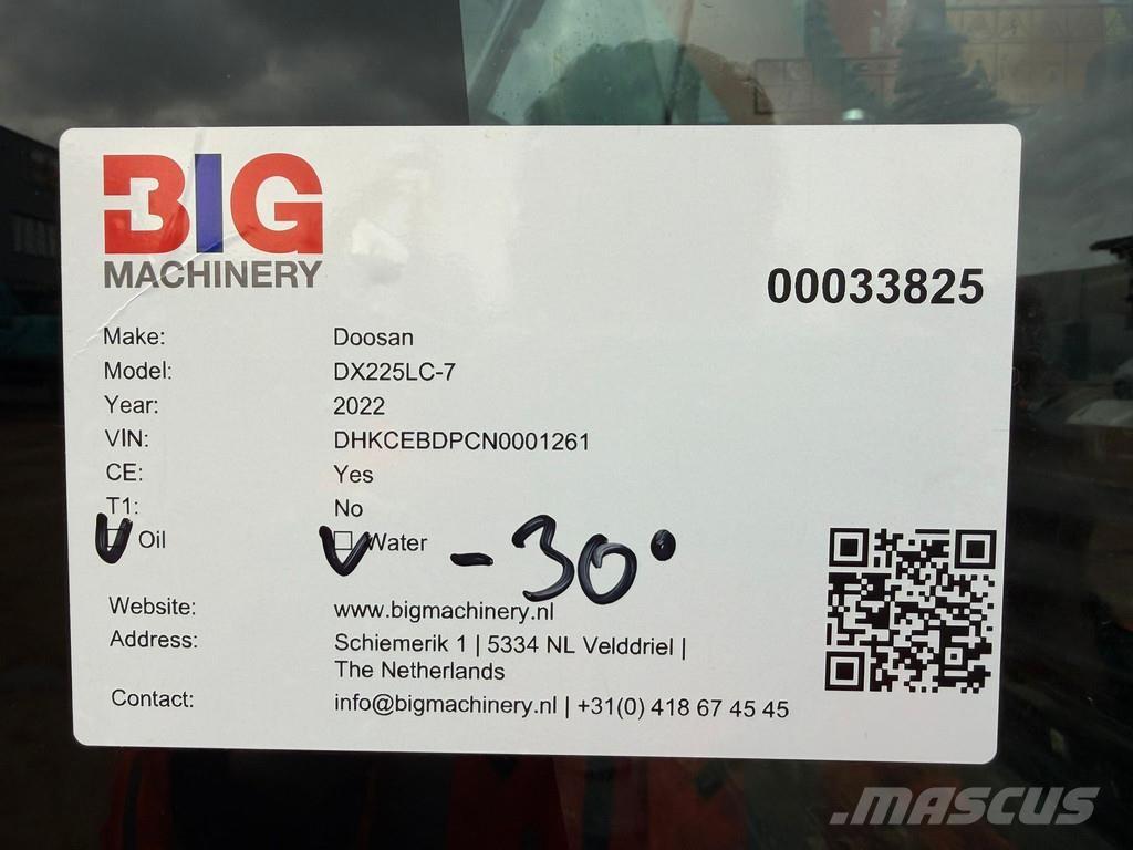 Doosan DX225LC-7 Telakaivukoneet