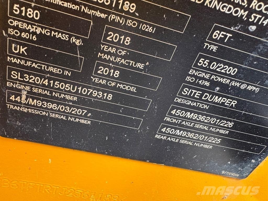 JCB 6T FT Minidumpperit