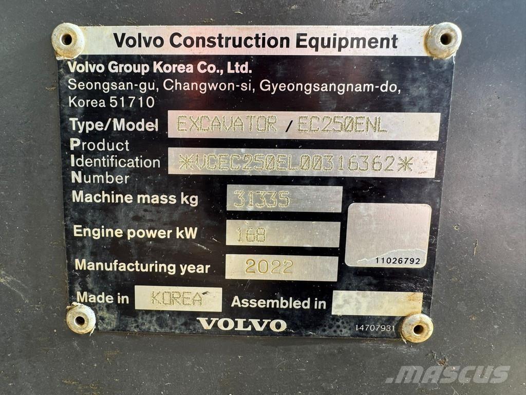 Volvo EC250ENL Telakaivukoneet