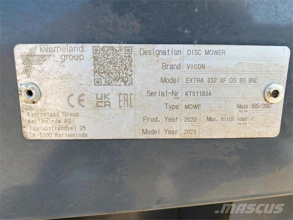 Vicon EXTRA 332 XF Niittokoneet