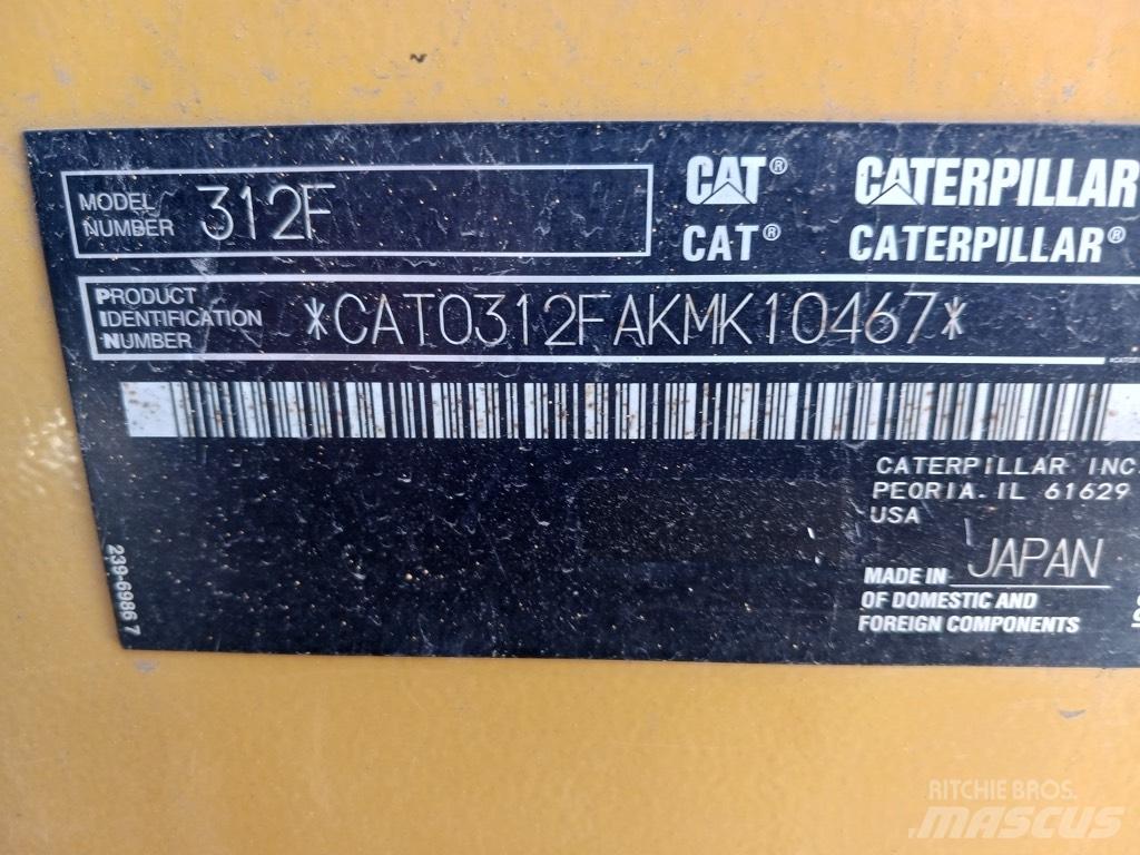 CAT 312 F Telakaivukoneet