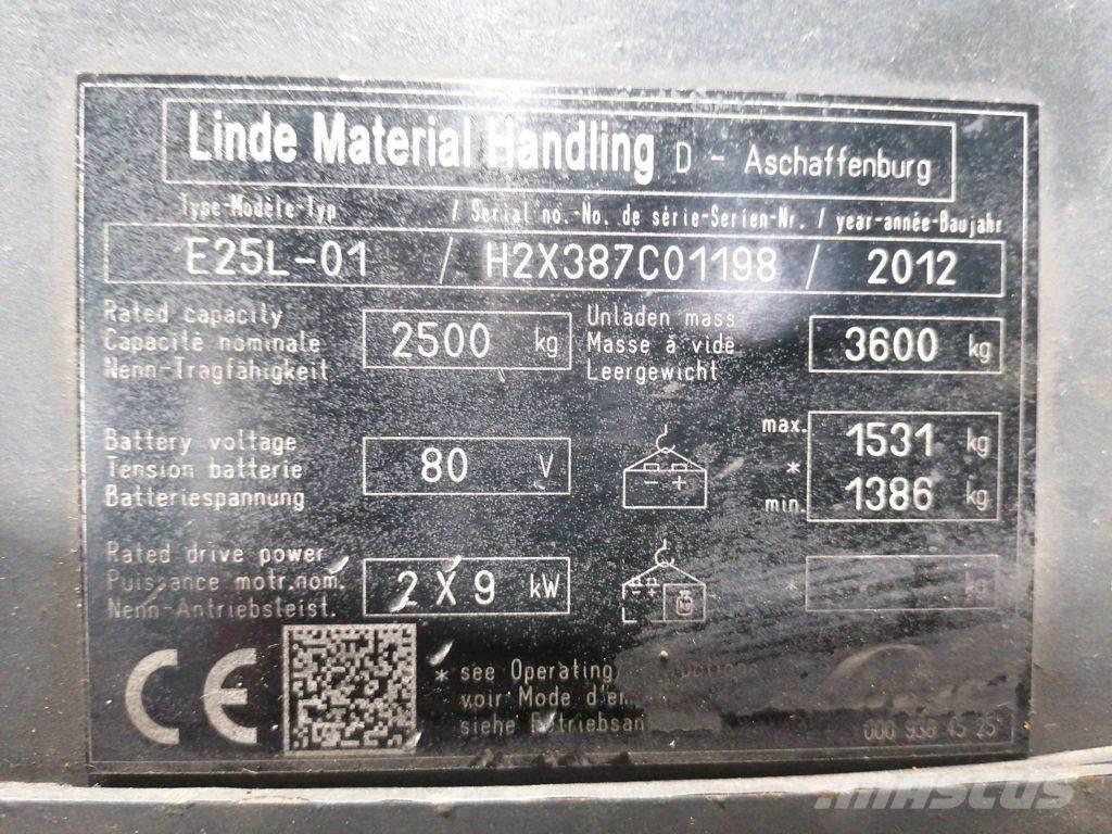 Linde E25L-01 Sähkötrukit