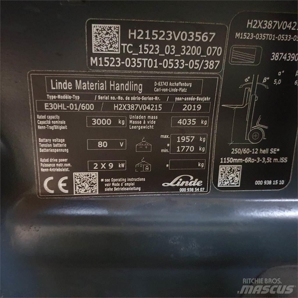 Linde E30/600HL Sähkötrukit