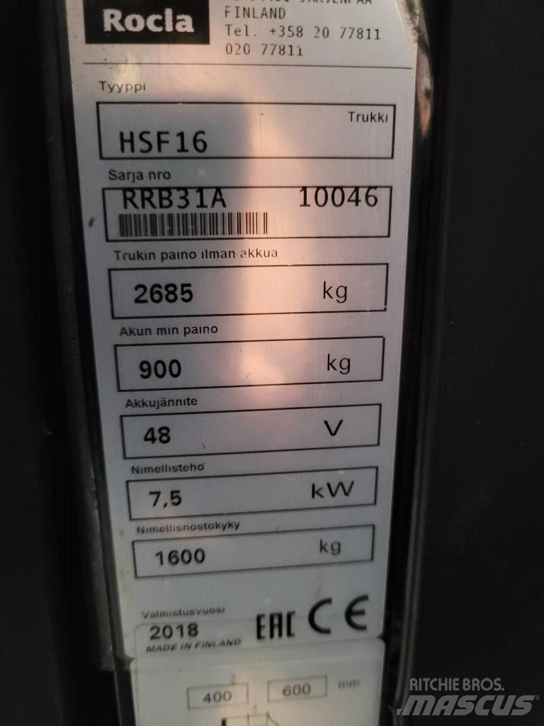 Rocla HSF 16 Työntömastotrukit