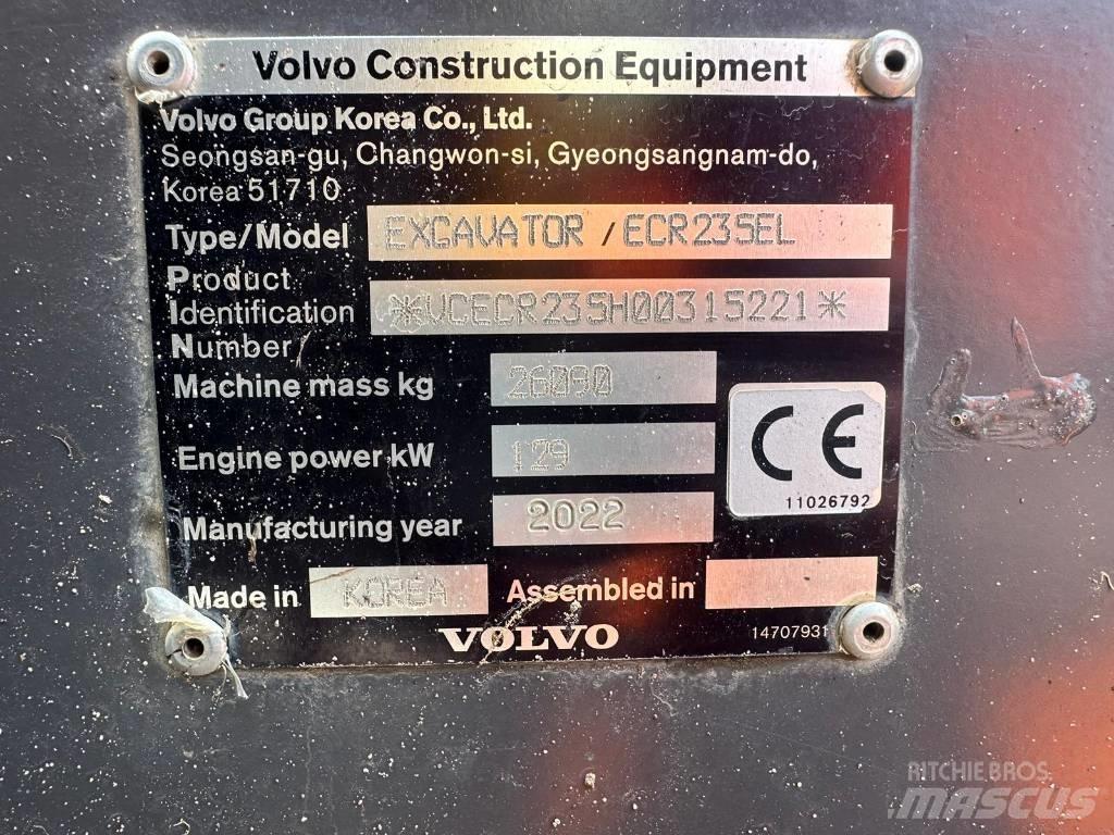 Volvo BM ECR235EL Telakaivukoneet