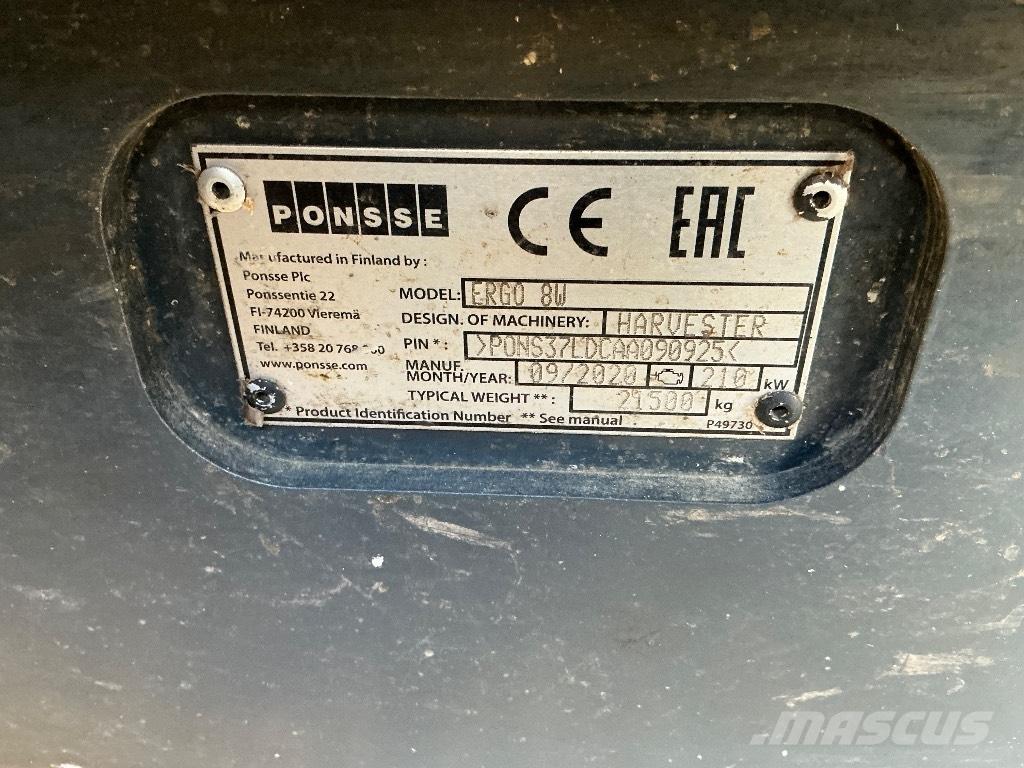 Ponsse ERGO 8W Harvesterit