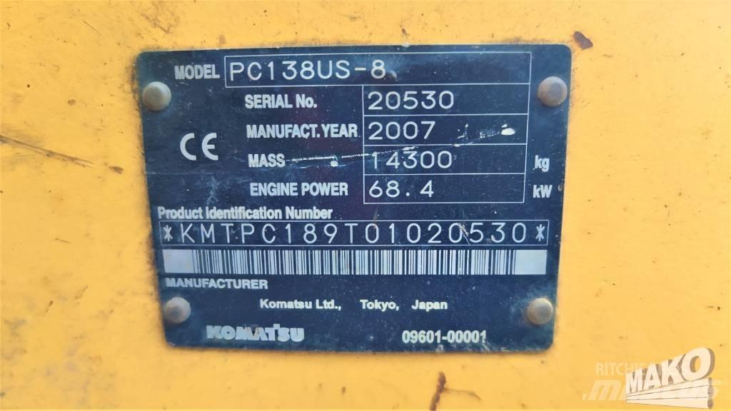 Komatsu PC 138 US-8 Telakaivukoneet