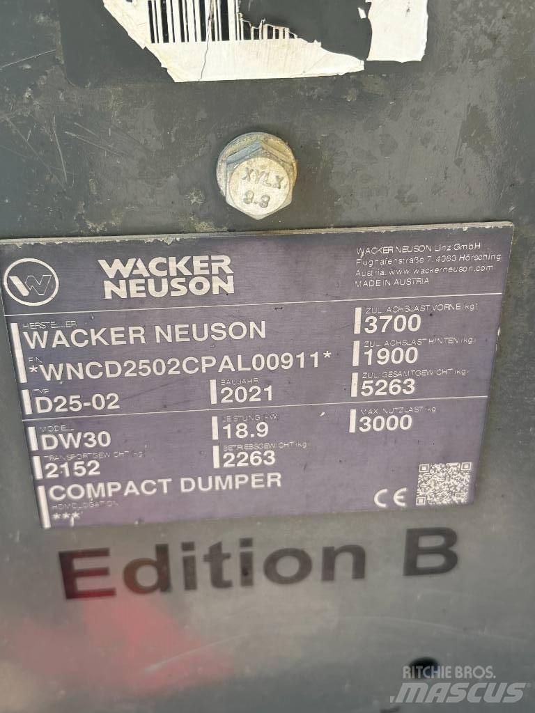 Wacker Neuson DW 30 Minidumpperit