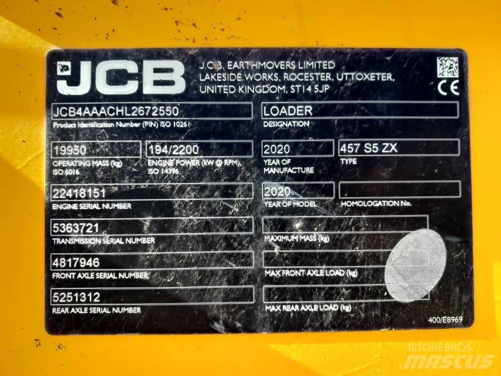 JCB 457 ZX Pyöräkuormaajat
