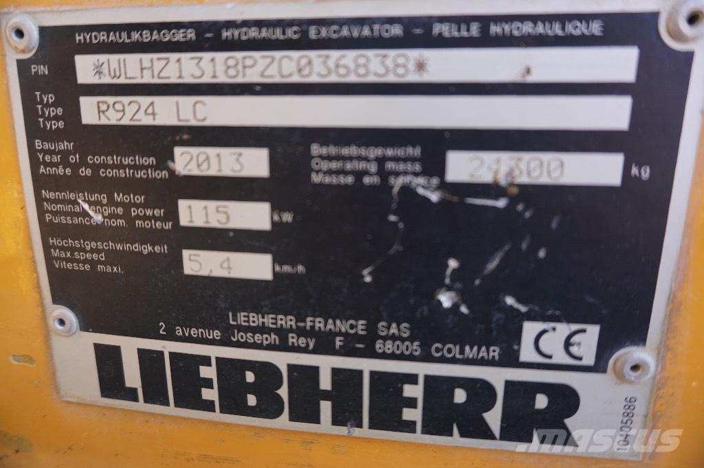 Liebherr R 924 LC Telakaivukoneet