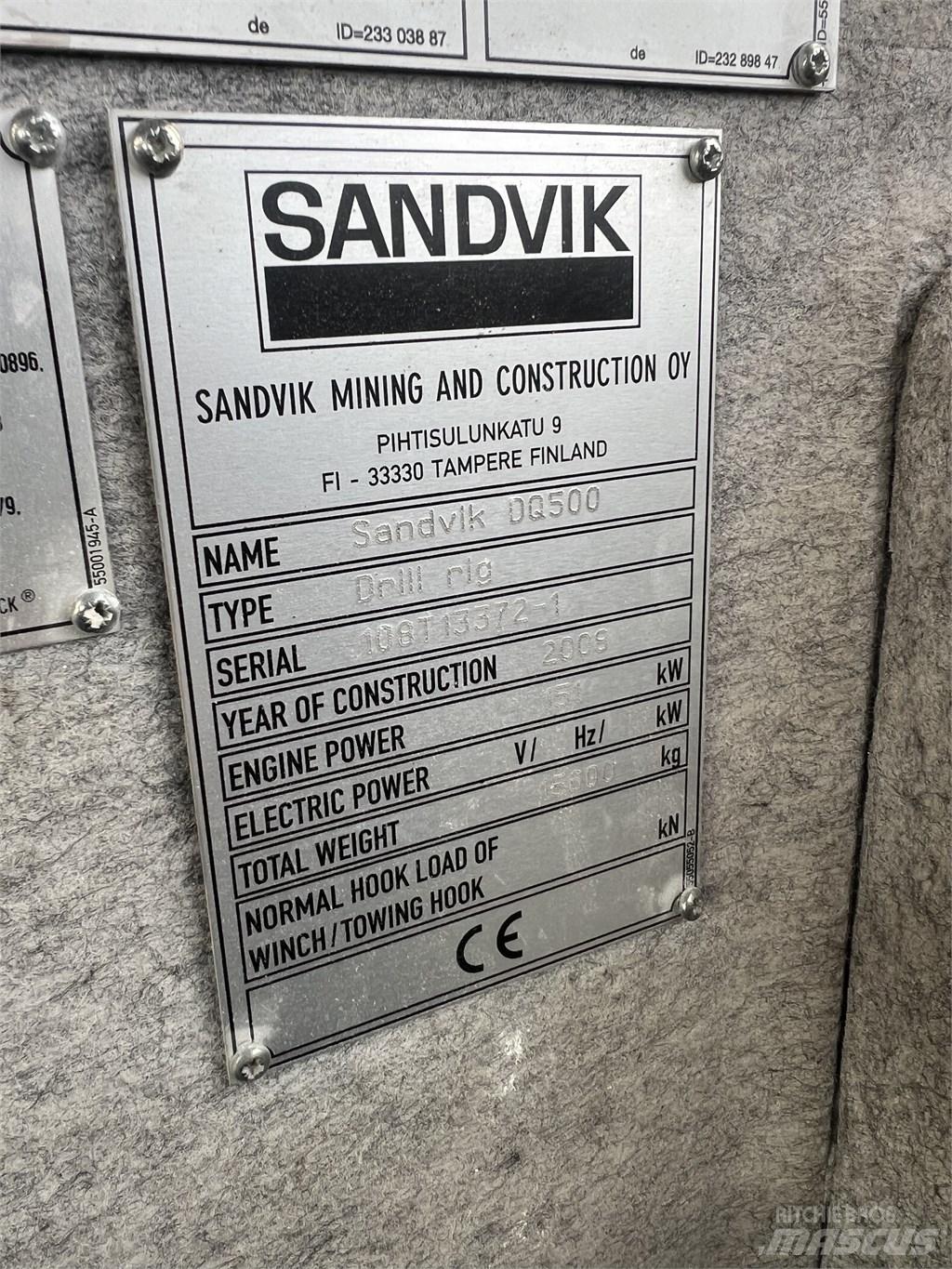 Sandvik DQ 500 Avolouhintaporauslaitteet
