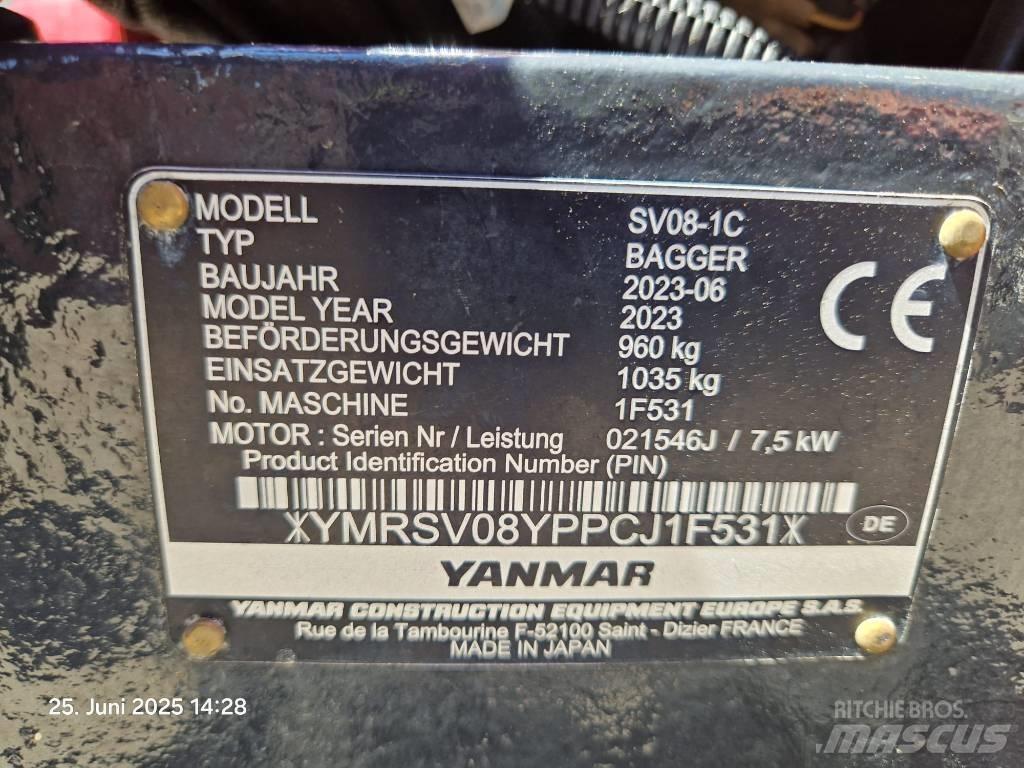 Yanmar SV 08-1 A Minikaivukoneet < 7t