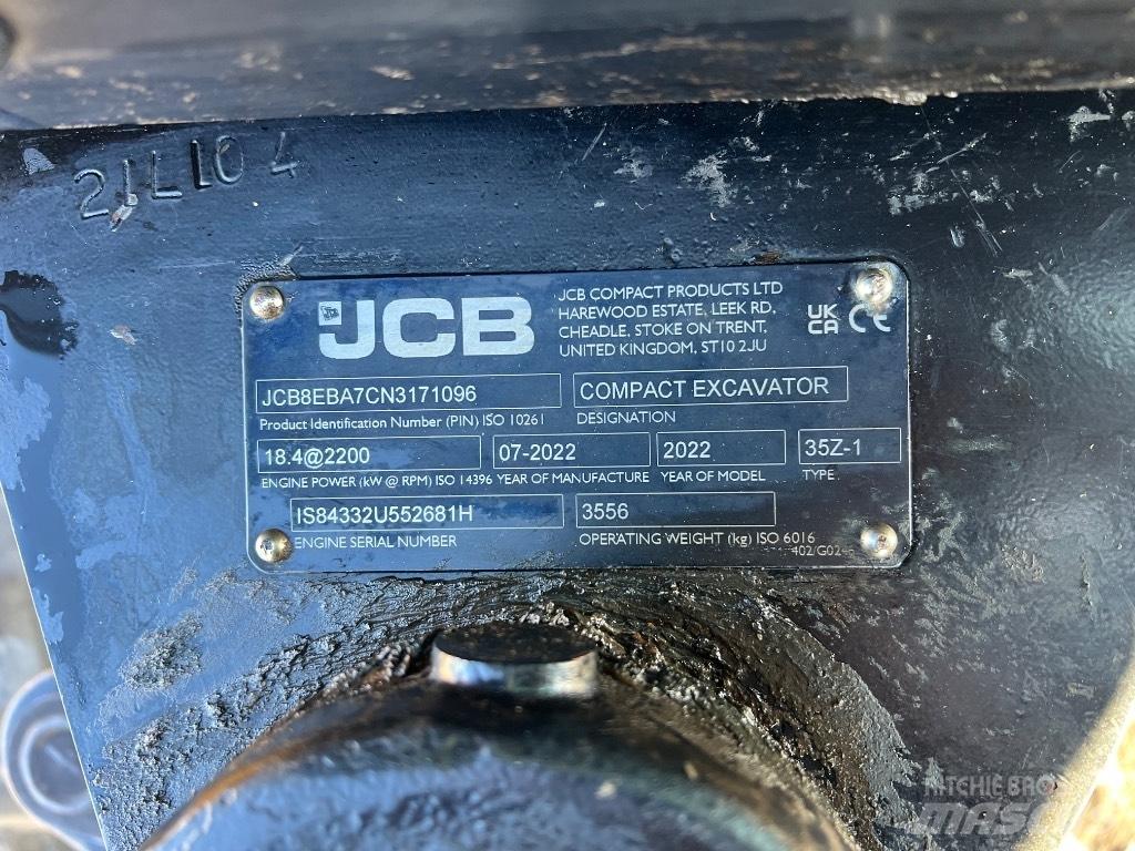 JCB 35 Z Minikaivukoneet < 7t