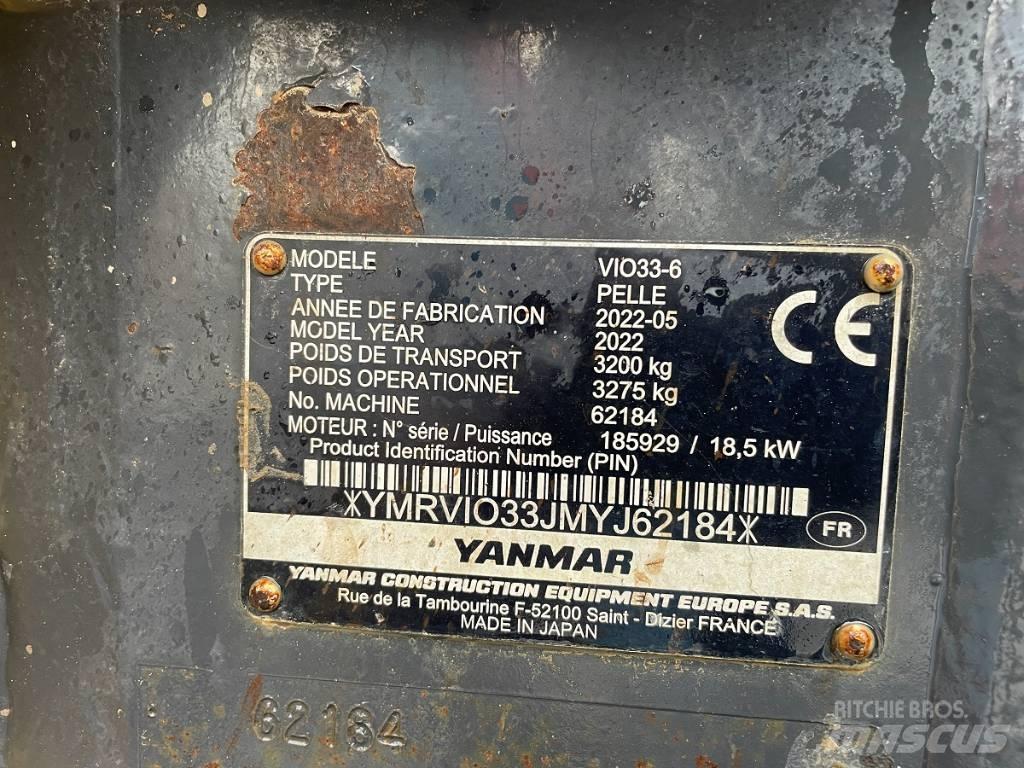 Yanmar Vio 33 U Minikaivukoneet < 7t