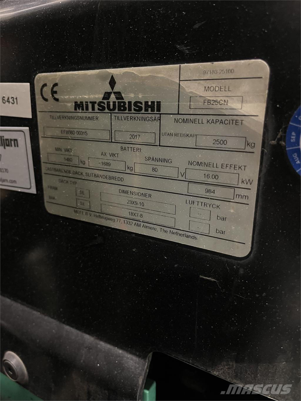 Mitsubishi FB25CN Sähkötrukit