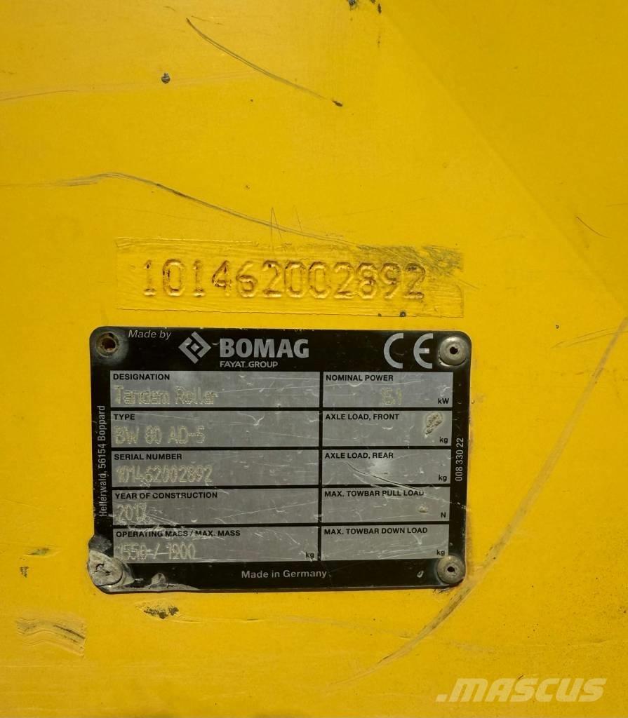 Bomag BW 80 AD-5 Tandemjyrät