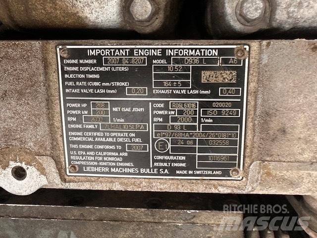 Liebherr D 936 L A6 Moottorit