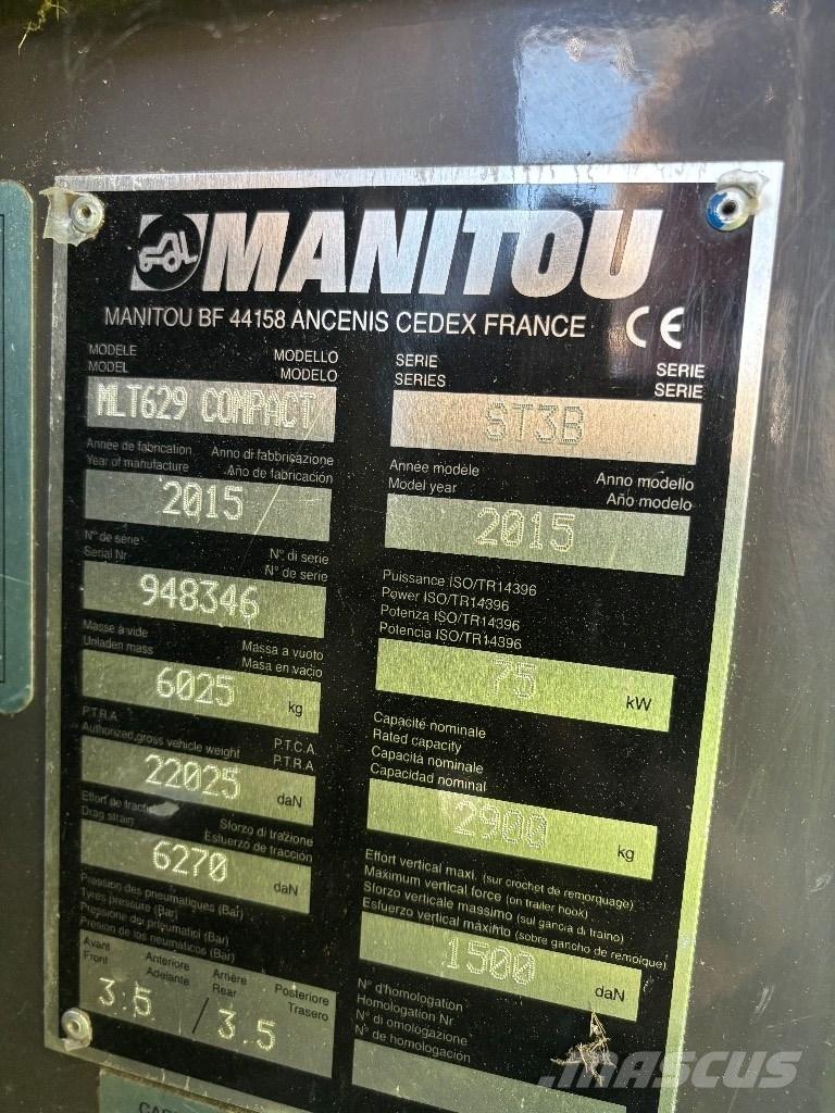 Manitou MLT 629 Kurottajat