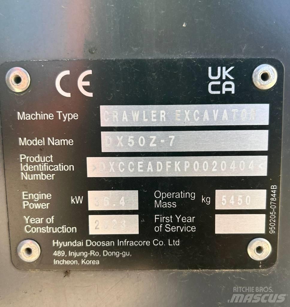 Doosan DX 50 Z-7 Muut materiaalinkäsittelykoneet