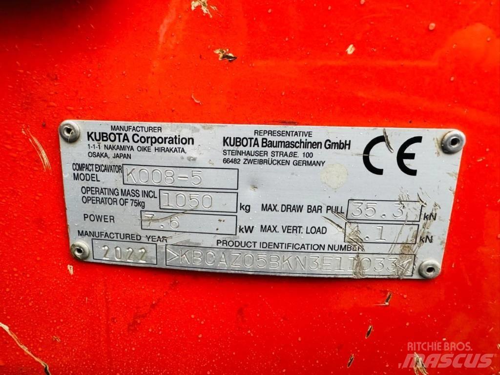 Kubota K008-5 Minikaivukoneet < 7t