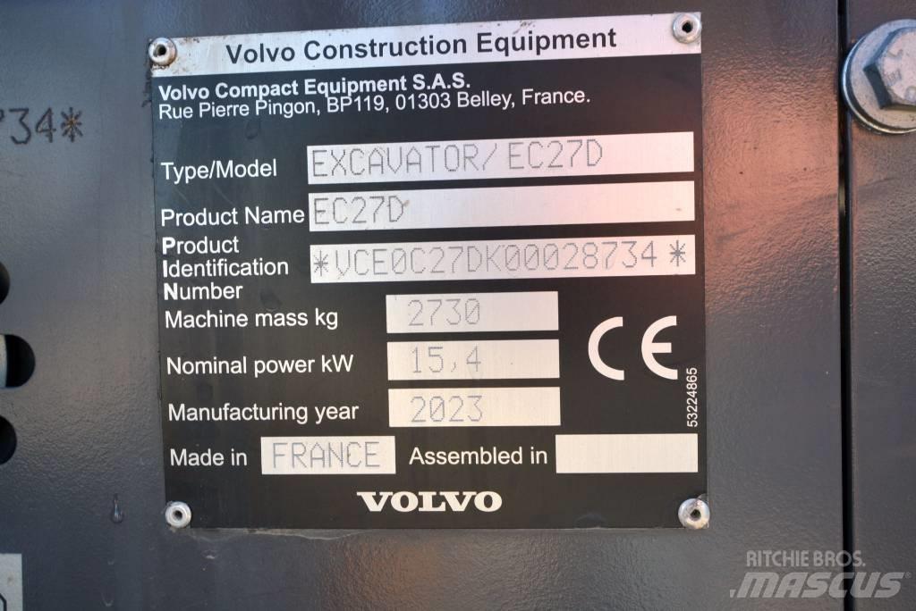 Volvo EC 27 D Minikaivukoneet < 7t