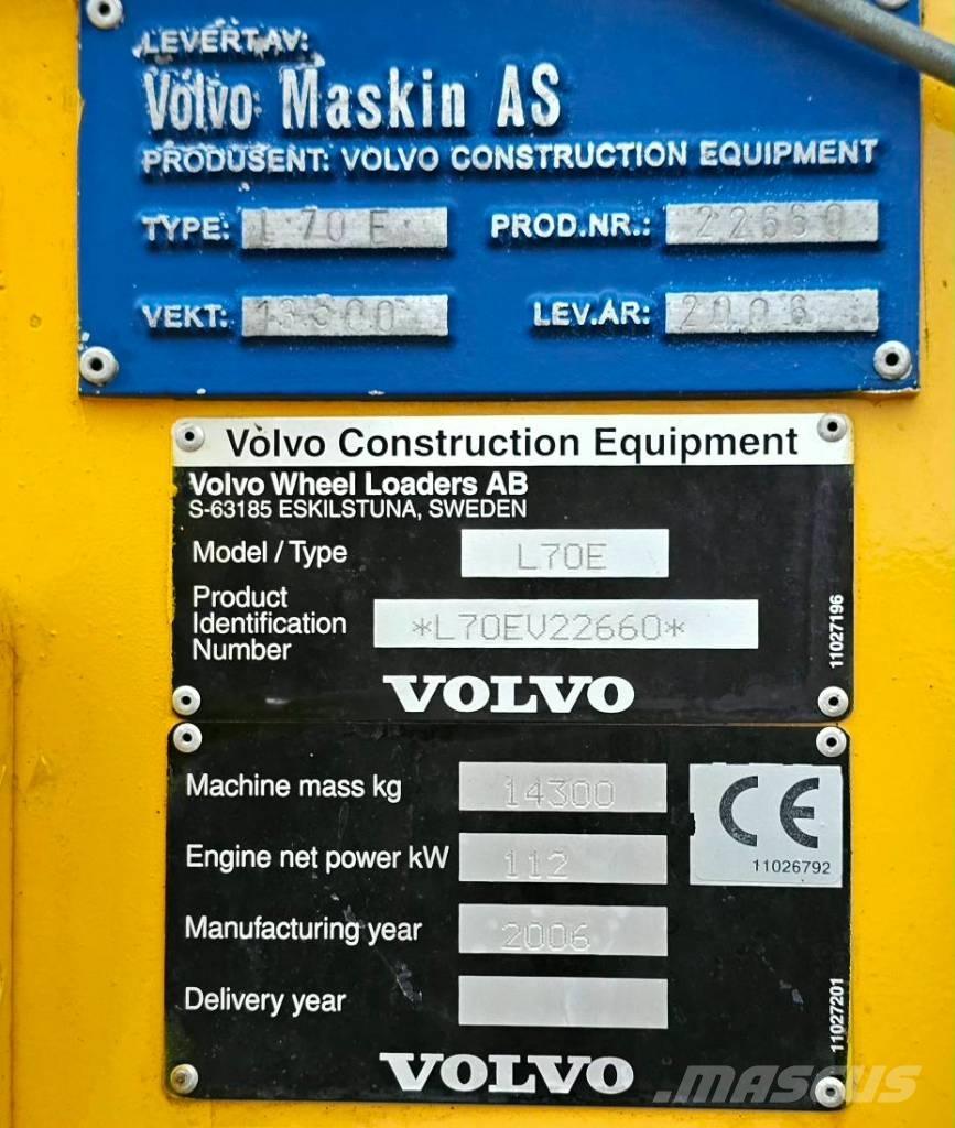 Volvo L 70 E Pyöräkuormaajat