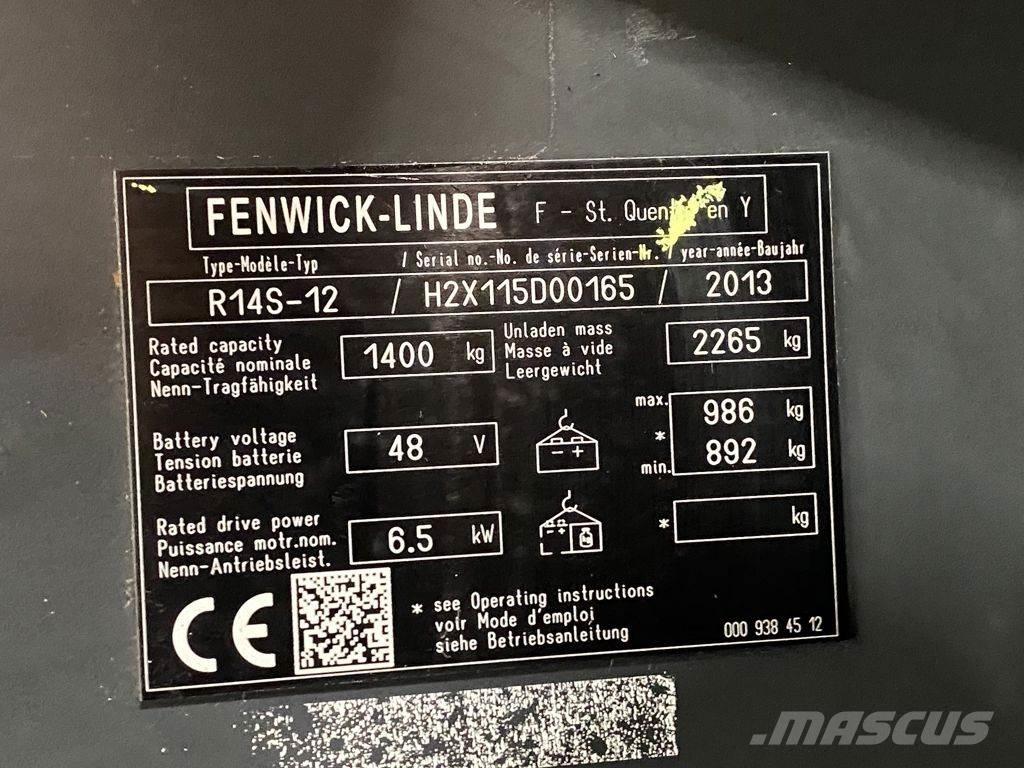 Linde R14S-12 Työntömastotrukit