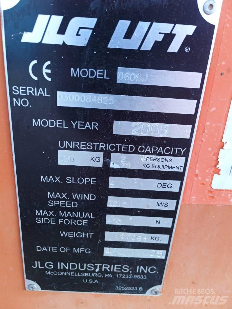 JLG 860 SJ Teleskooppipuominostimet