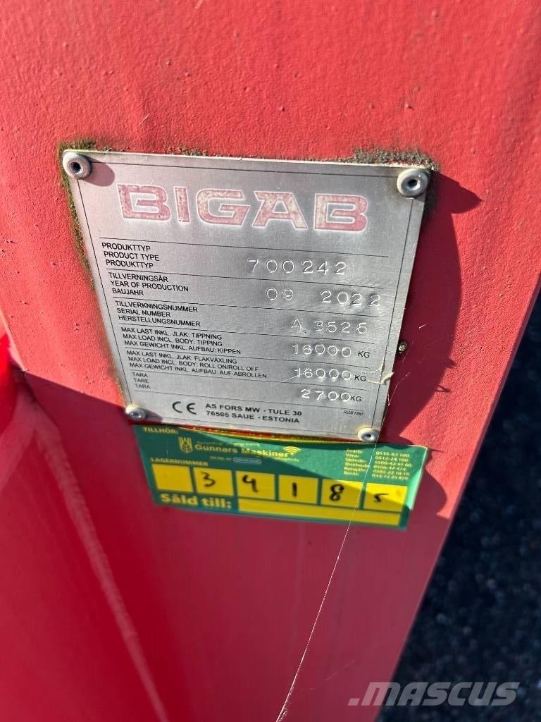 Bigab 242 SCHAKTFLAK Täyskonttiperävaunut