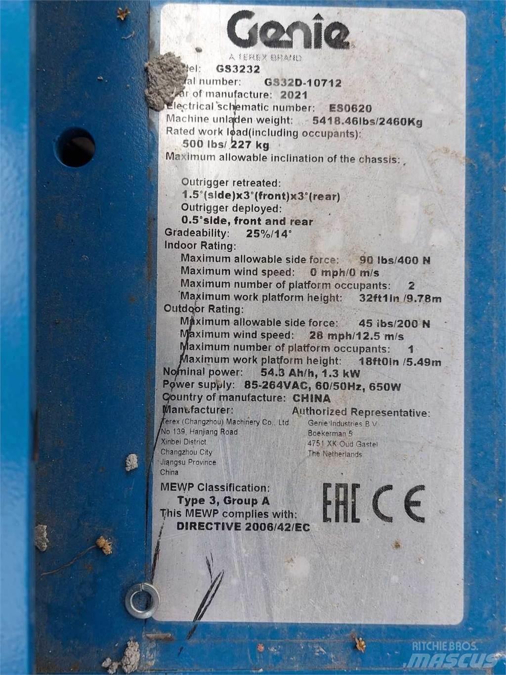 Genie GS3232 Saksilavat