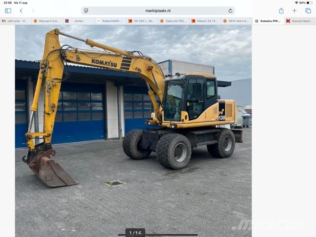 Komatsu PW 130-7K Pyöräkaivukoneet