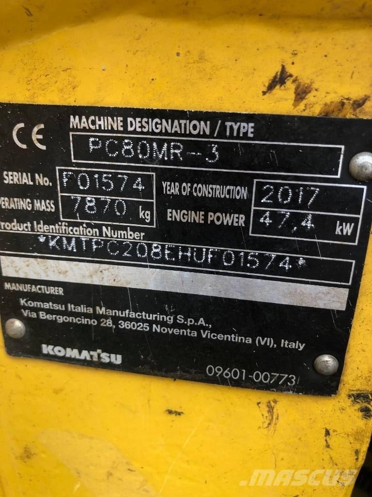 Komatsu PC80MR-3 Midikaivukoneet 7t - 12t
