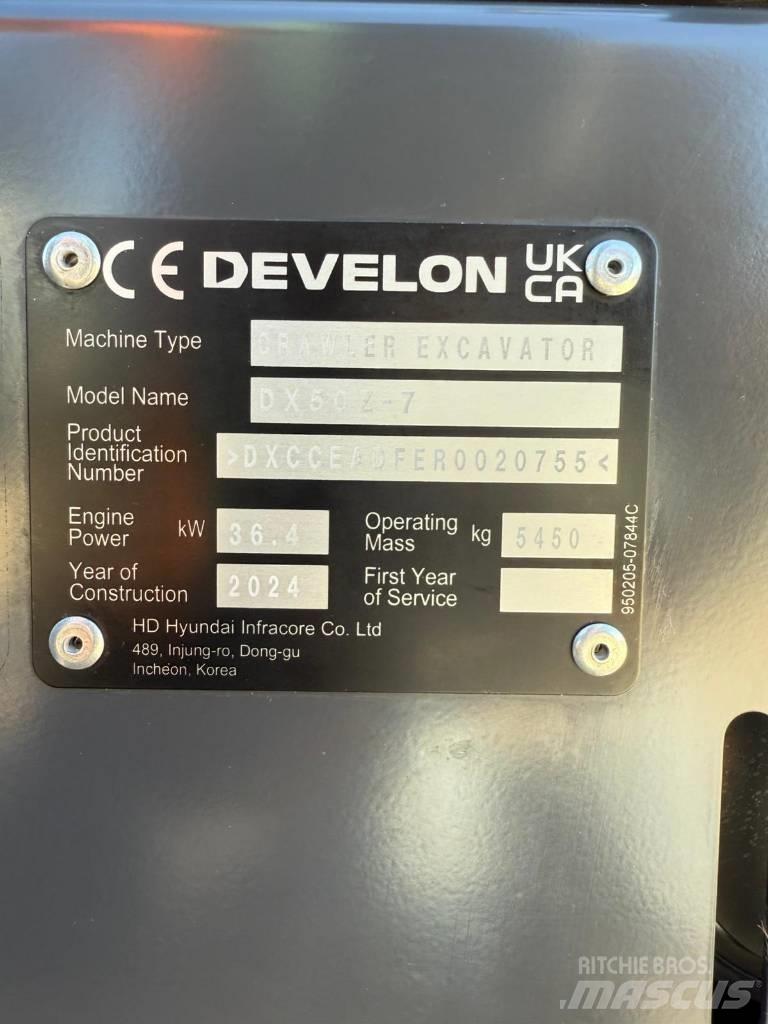 Develon DX 50 Z-7 Minikaivukoneet < 7t