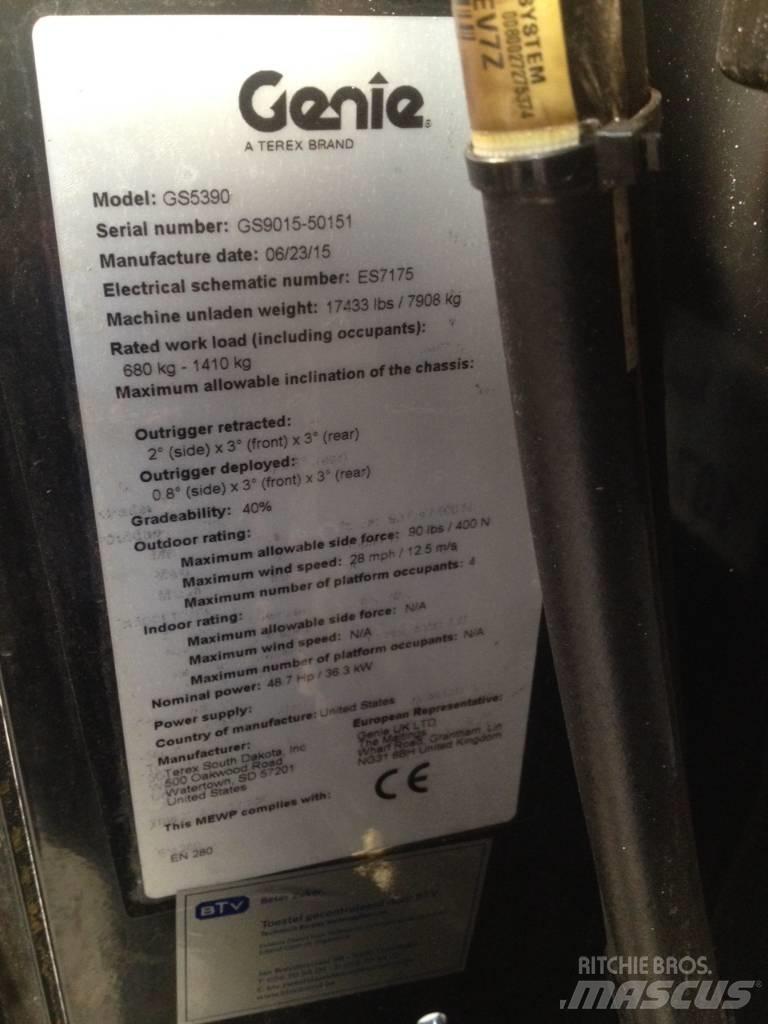 Genie GS 5390 Saksilavat
