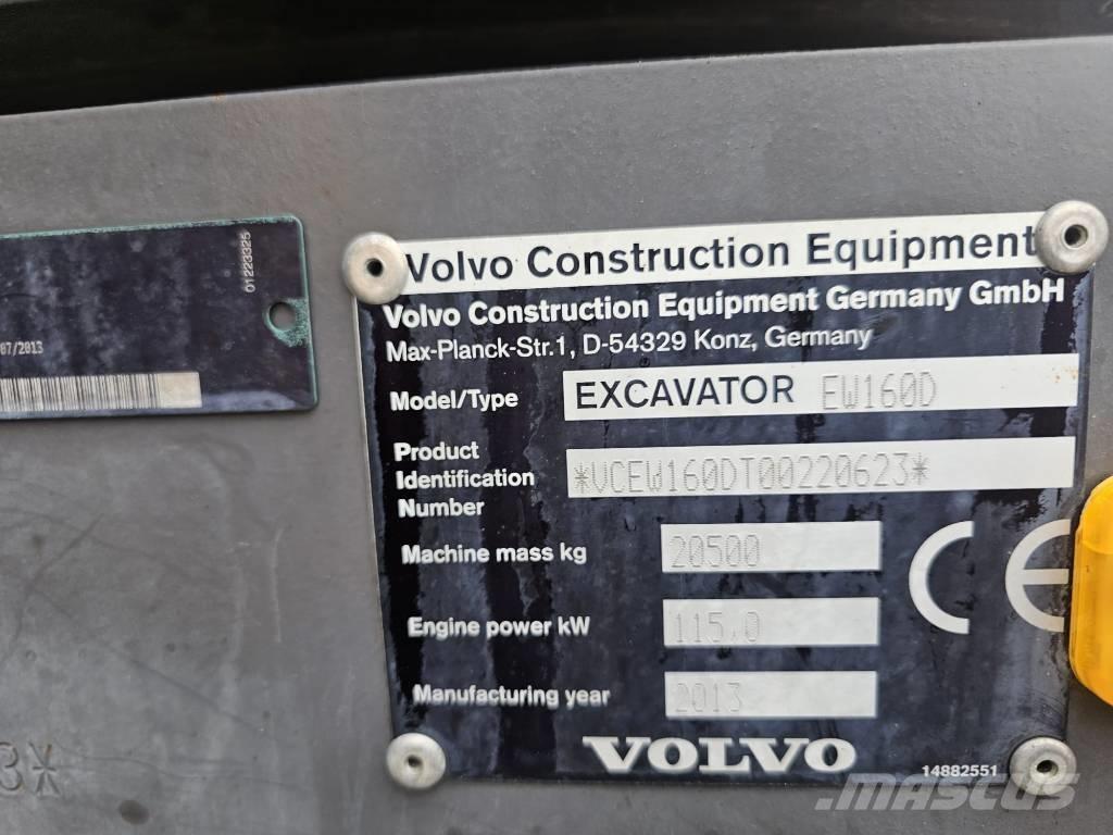 Volvo EW 160 D Pyöräkaivukoneet