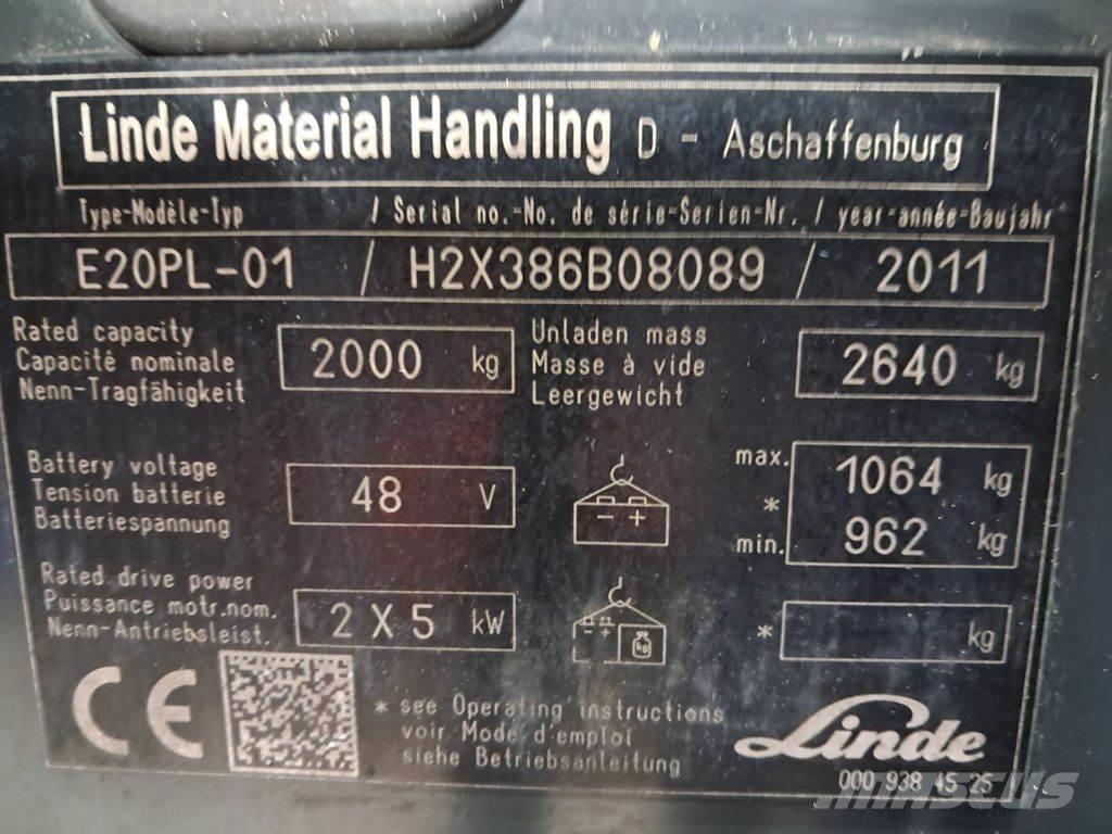 Linde E20PL-01 Sähkötrukit
