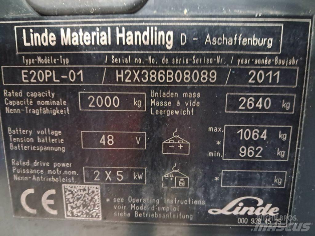 Linde E20PL-01 Sähkötrukit