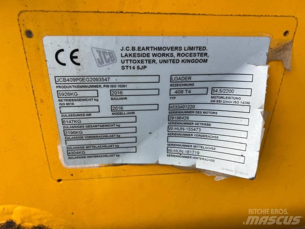JCB 409 Agri shovel Pyöräkuormaajat