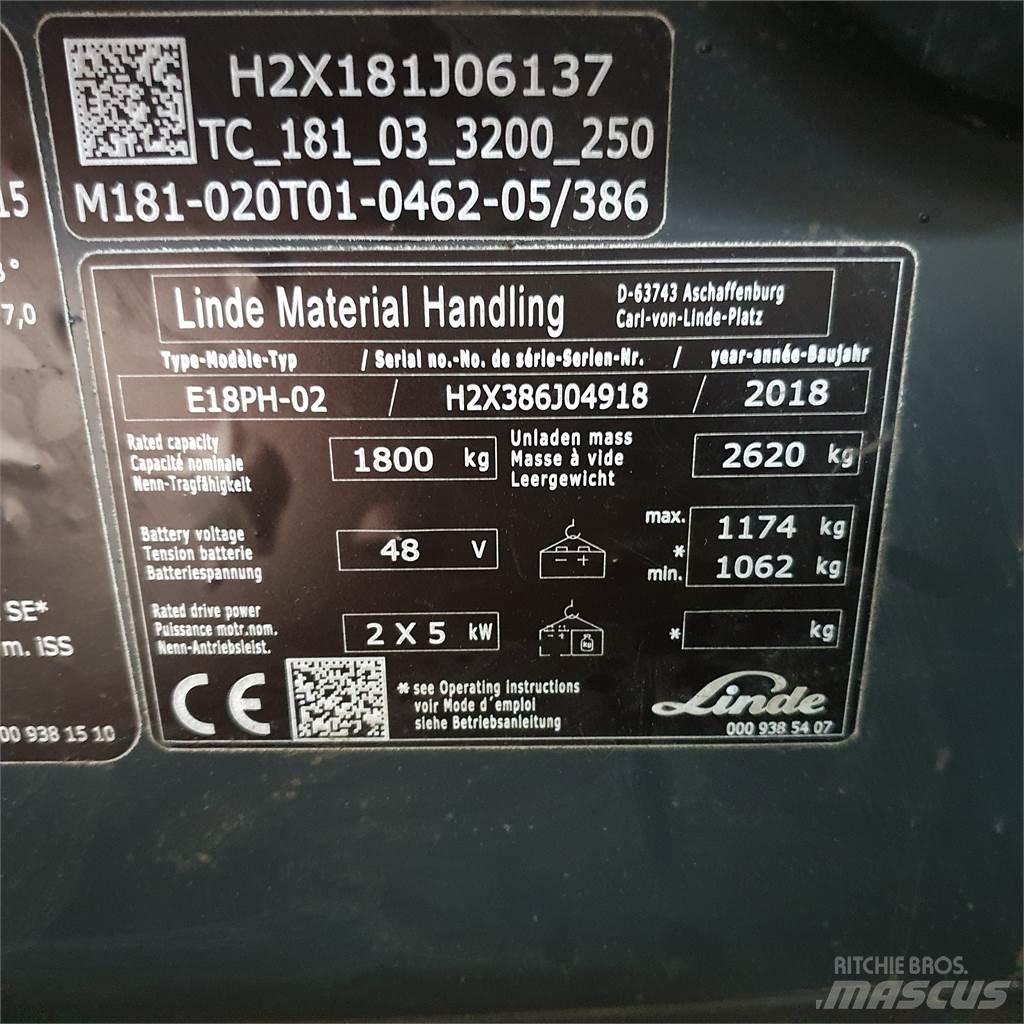 Linde E18PH Sähkötrukit
