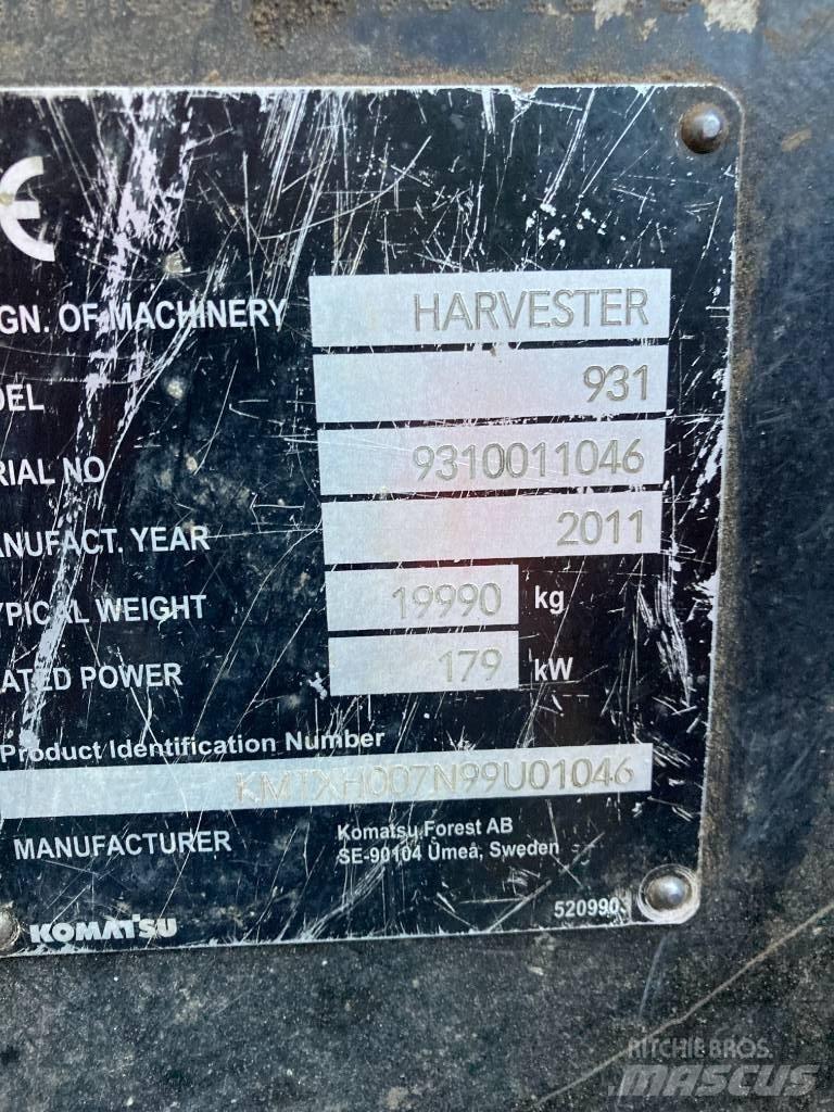 Komatsu 931.1 Harvesterit