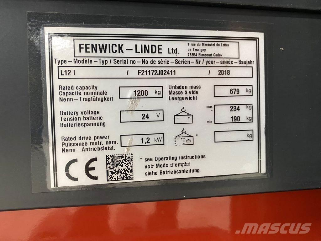 Linde L12 I Käyden ajettavat pinoamistrukit