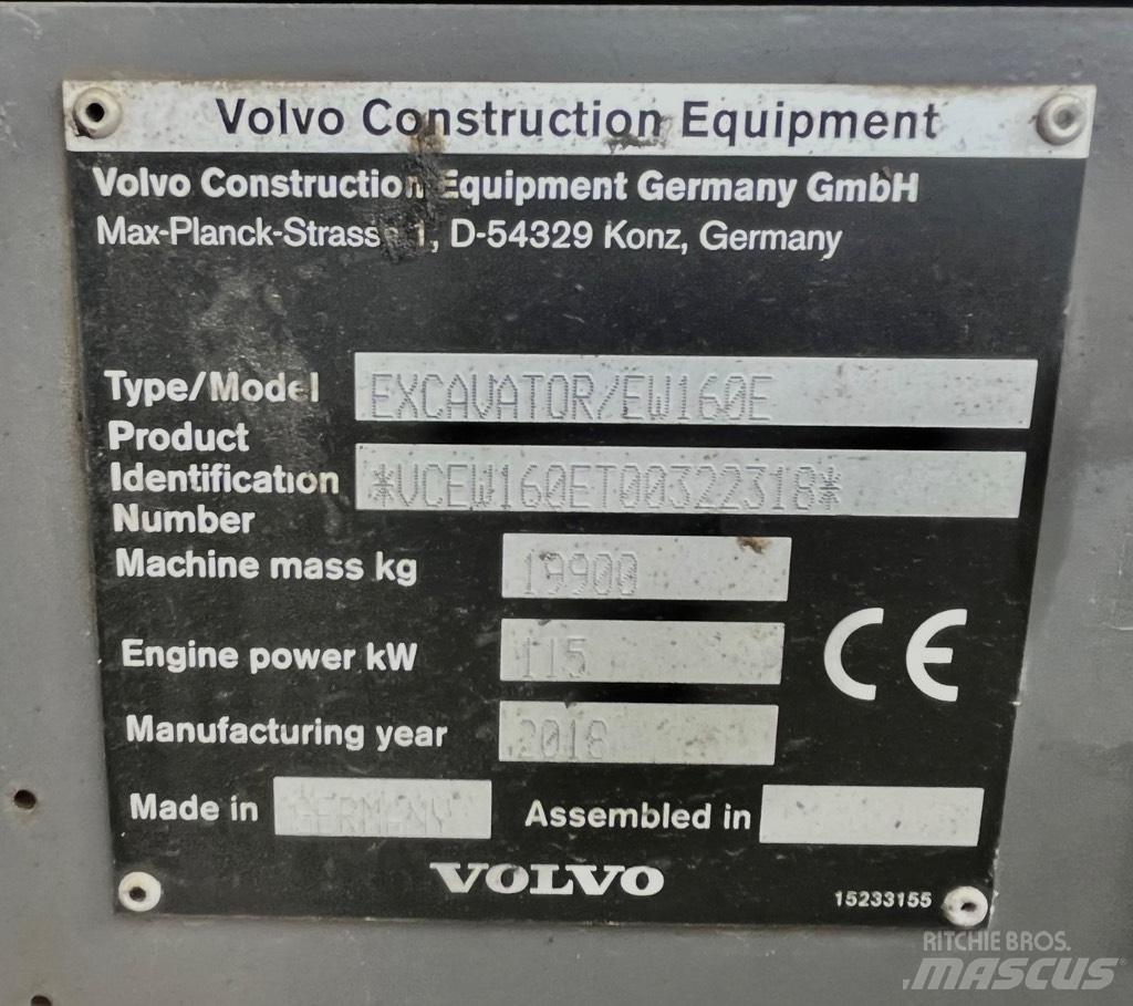 Volvo EW 160 E Pyöräkaivukoneet