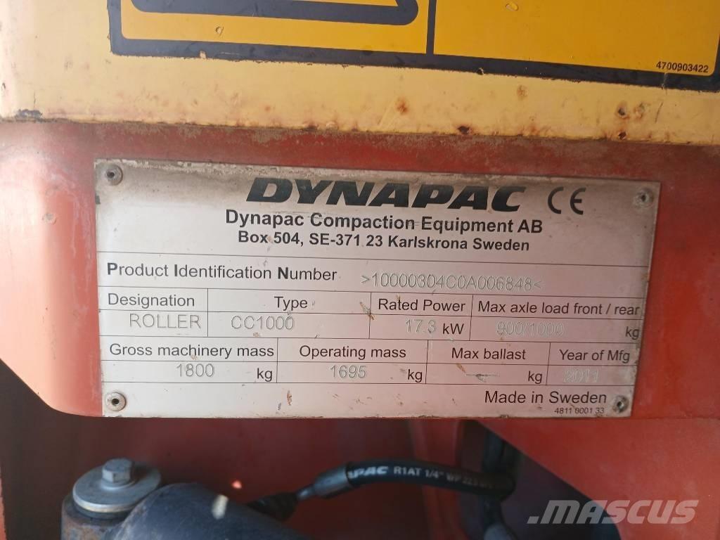 Dynapac CC1000, ''SÅLD'' Tandemjyrät