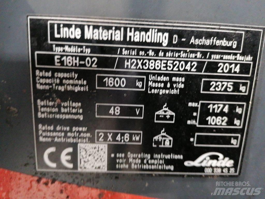 Linde E16H-02 Sähkötrukit