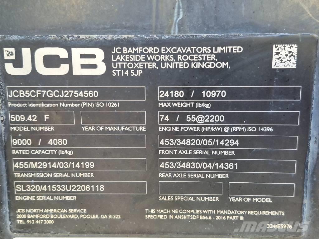 JCB 509-42 Kurottajat