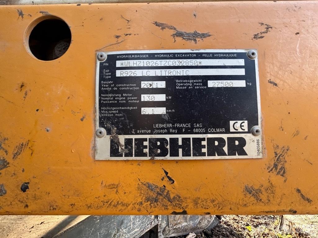 Liebherr R 926 LC NL Pitkävartiset kaivinkoneet