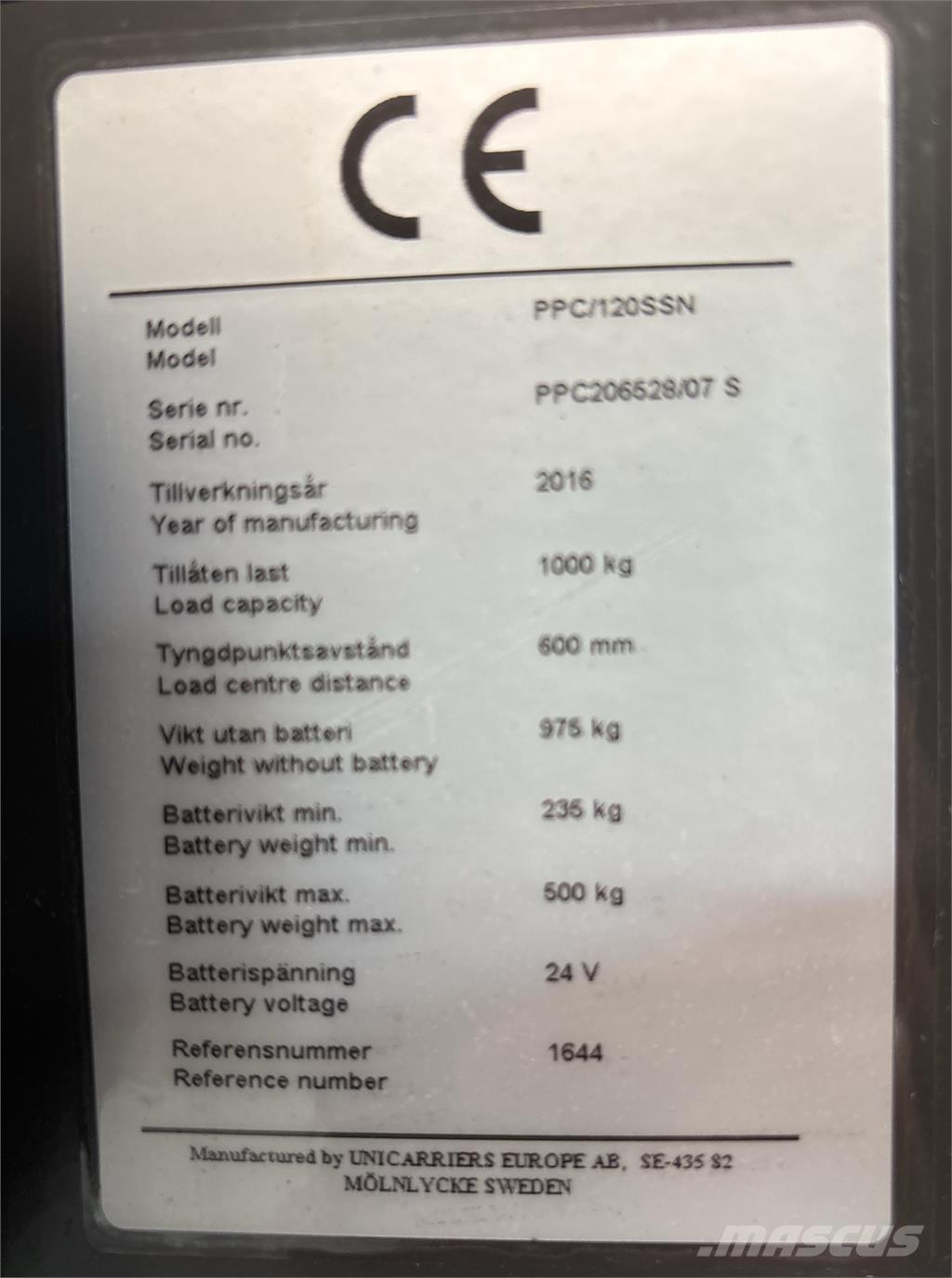 Atlet PPC120 Matalakeräilytrukit