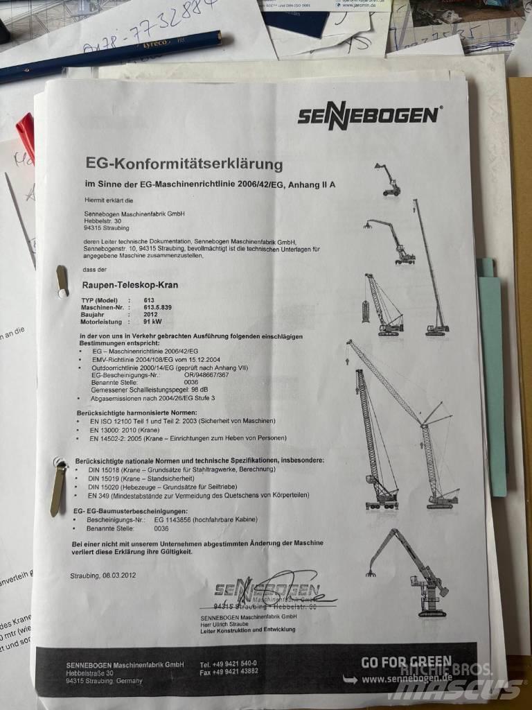 Sennebogen 613 R Tela-alustaiset nosturit