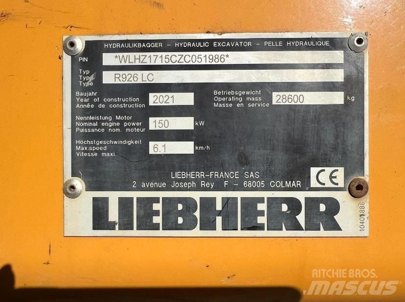 Liebherr R 926 LC Telakaivukoneet
