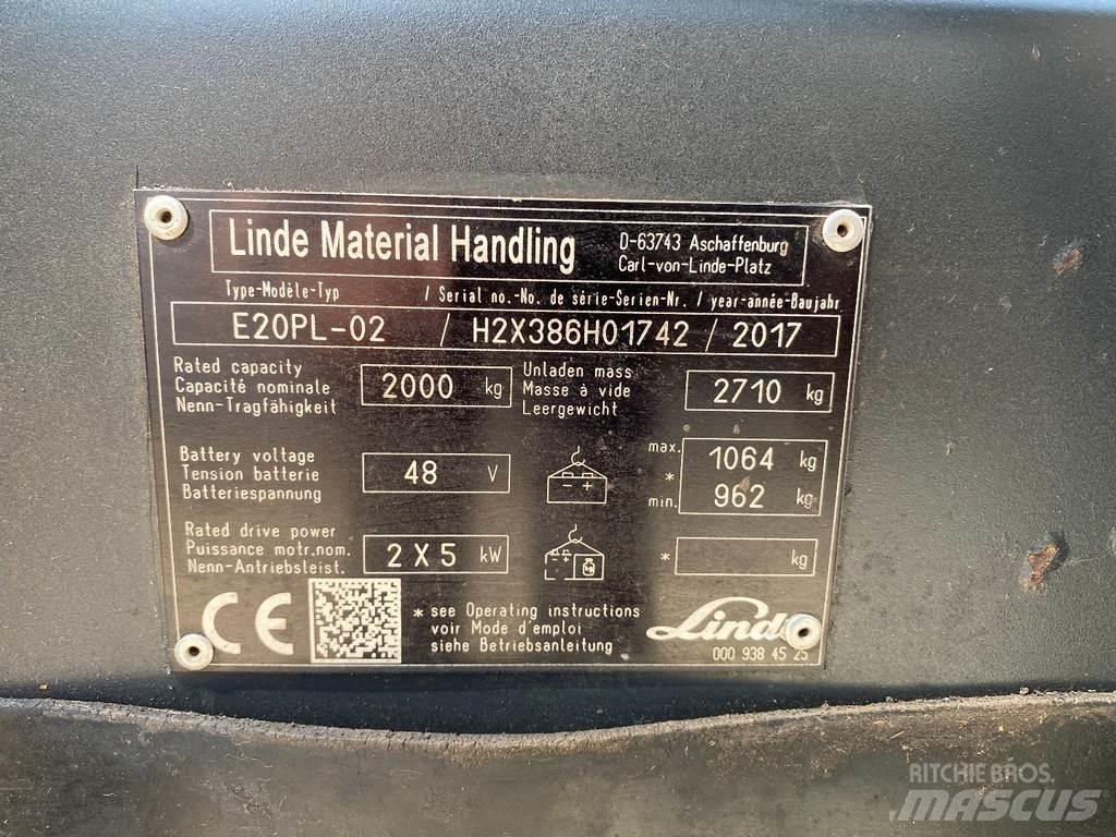 Linde E20PL-02 Sähkötrukit